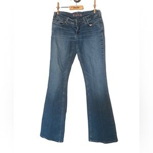 Y2K Silver Flair Jeans